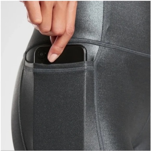 🌿Athleta Inclination Shimmer Moto Tight, size XS🌿 - Picture 4 of 13